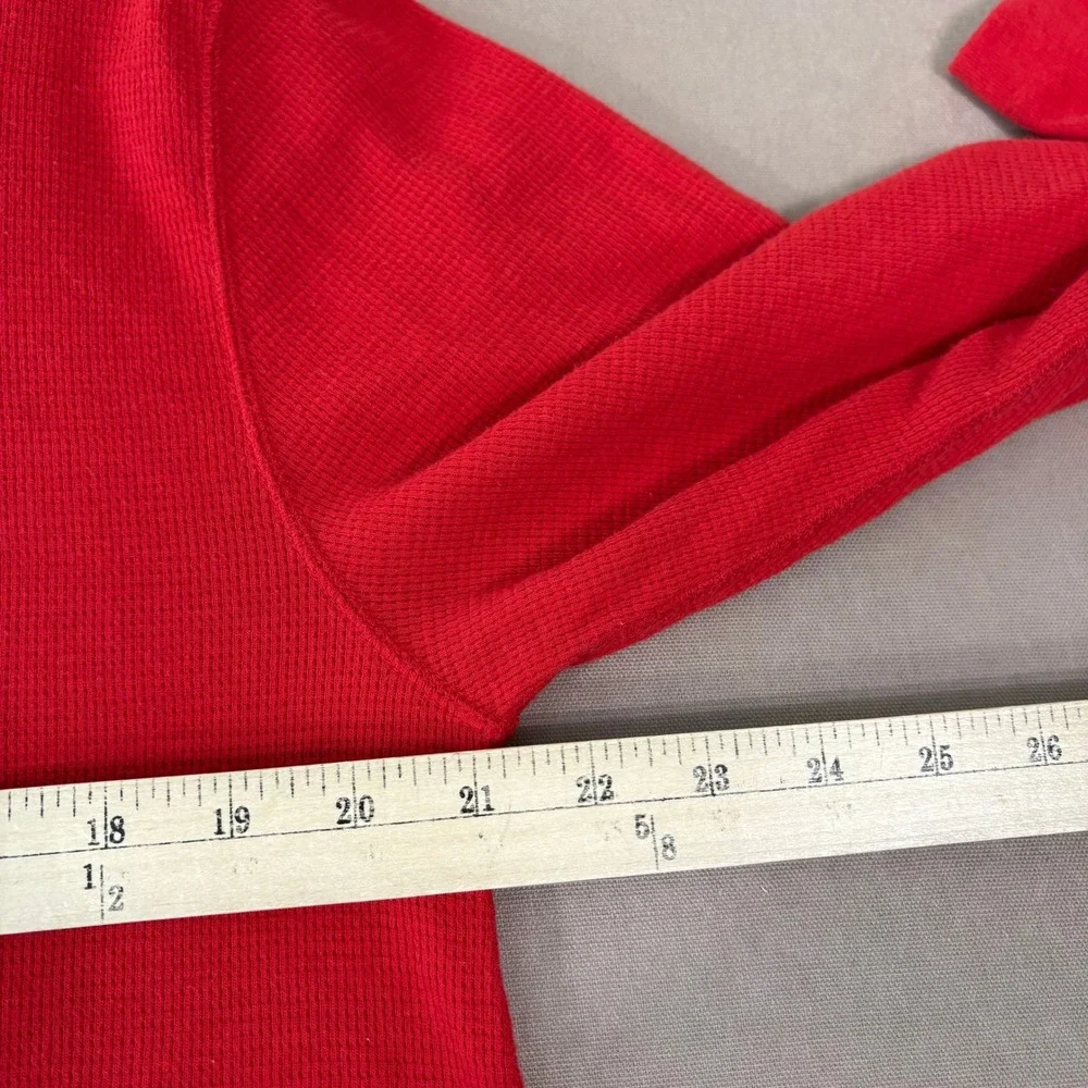 Polo Ralph Lauren‎ Waffle Knit Thermal Shirt Mens Large Red Long Sleeve Crewneck